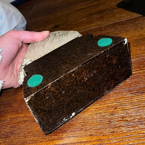 Vintage Acanthus Leaf Motif Marbled Solid Stone Bookends/ Sculpture Decor - Picture 13 of 16